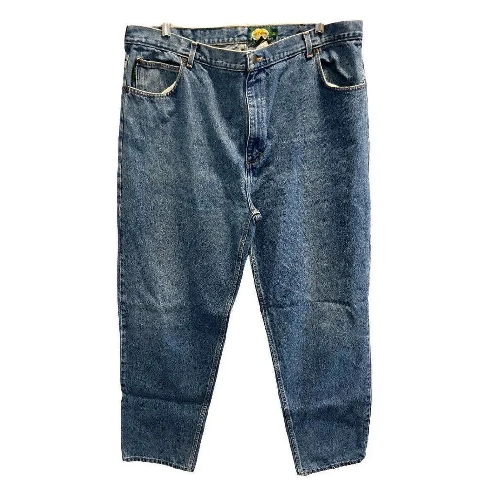 Cabela's Roughneck Men's Traditional Fit Straight Leg Blue Denim Jeans 44 Long